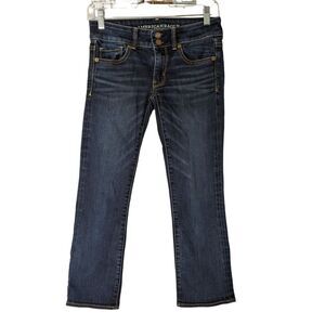American Eagle Jeans Women's 0 Artist Dark Low Rise Stretch Flex Comfort Casual